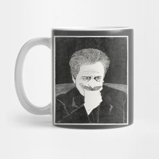 Self–portrait with hand on mustache Mug